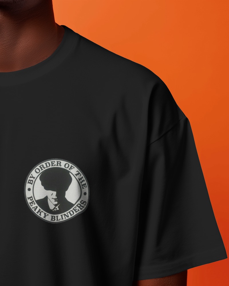 Black Peaky Blinder T-shirt front view