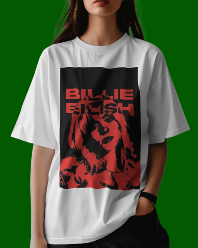 white Unisex Billie Eilish Design T-shirt