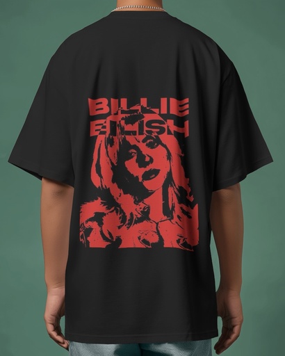 [Delivery_007] Unisex Black Red BILLIE EILISH Design T-Shirt